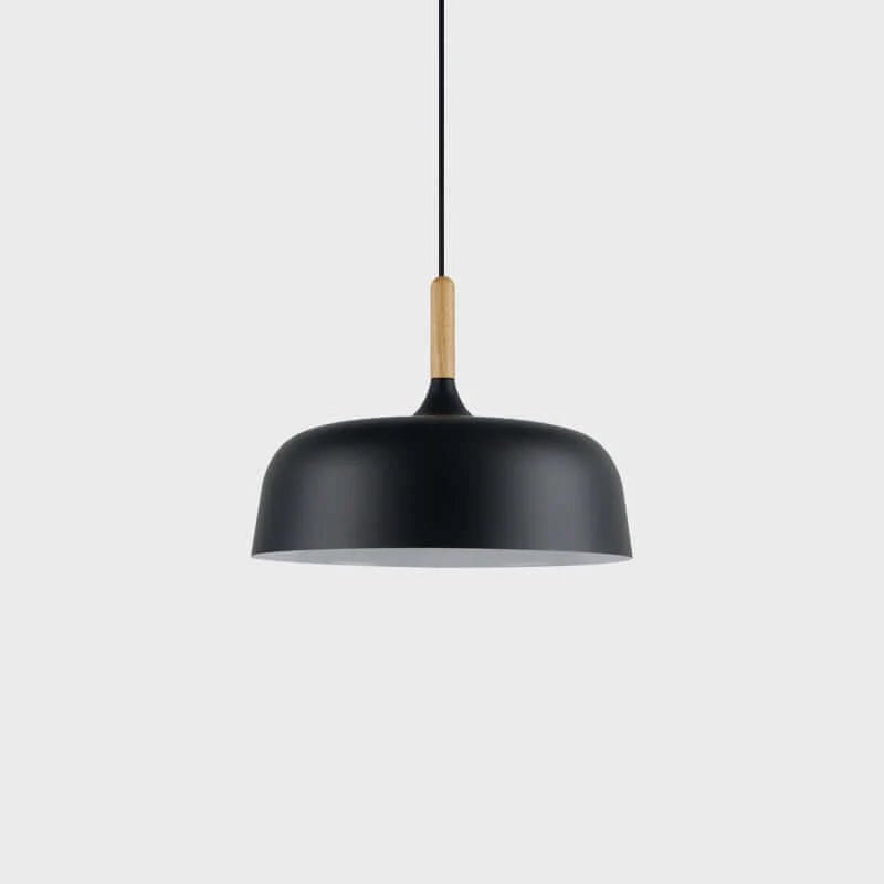 Oak Aluminium Acorn Pendant Light Dome Shade Matte Wood Finish Nordic Dining Room Kitchen Home Decor - Stack & Clear 21
