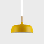 Oak Aluminium Acorn Pendant Light Dome Shade Matte Wood Finish Nordic Dining Room Kitchen Home Decor - Stack & Clear 22