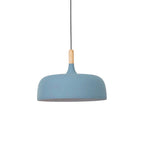 Oak Aluminium Acorn Pendant Light Dome Shade Matte Wood Finish Nordic Dining Room Kitchen Home Decor - Stack & Clear 24
