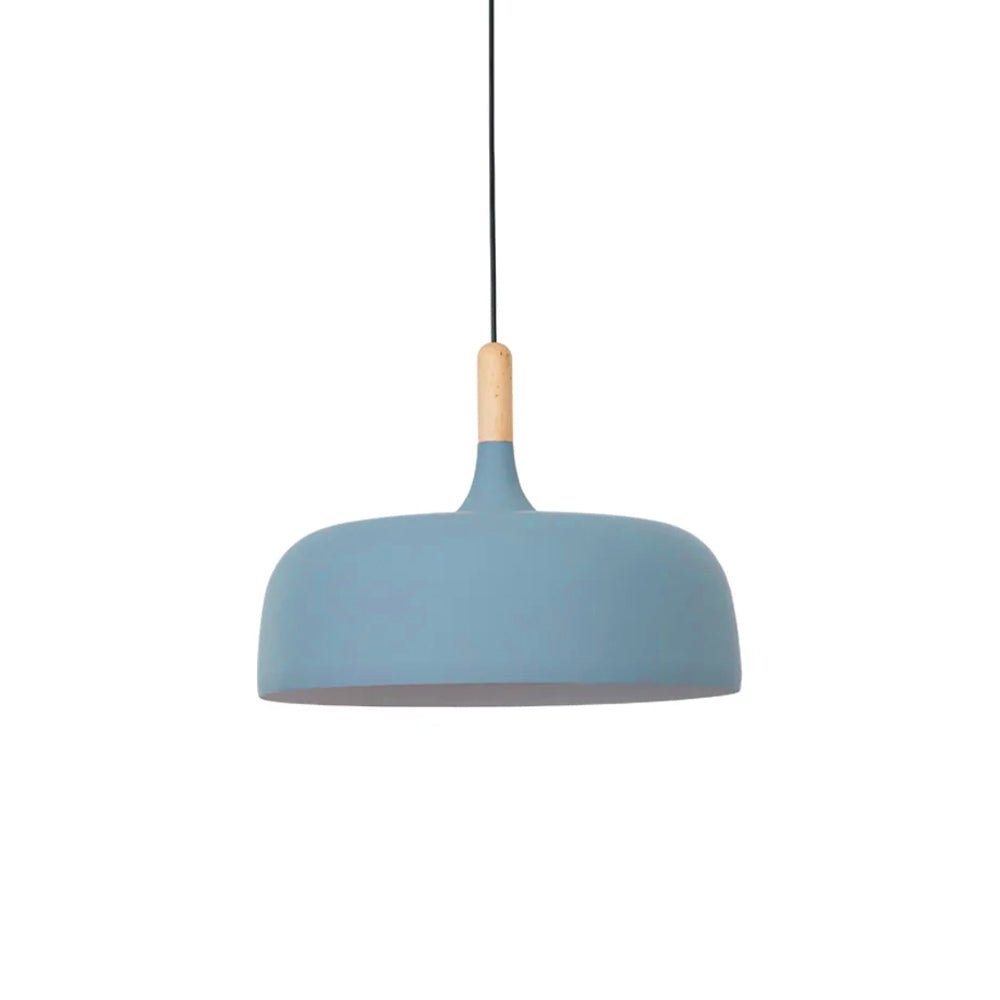 Oak Aluminium Acorn Pendant Light Dome Shade Matte Wood Finish Nordic Dining Room Kitchen Home Decor - Stack & Clear 24