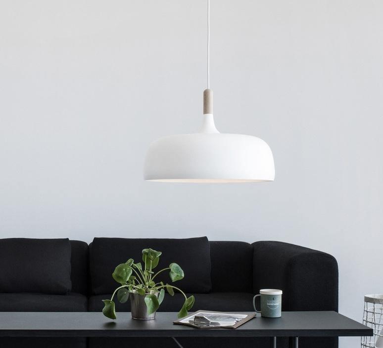 Oak Aluminium Acorn Pendant Light Dome Shade Matte Wood Finish Nordic Dining Room Kitchen Home Decor - Stack & Clear 8