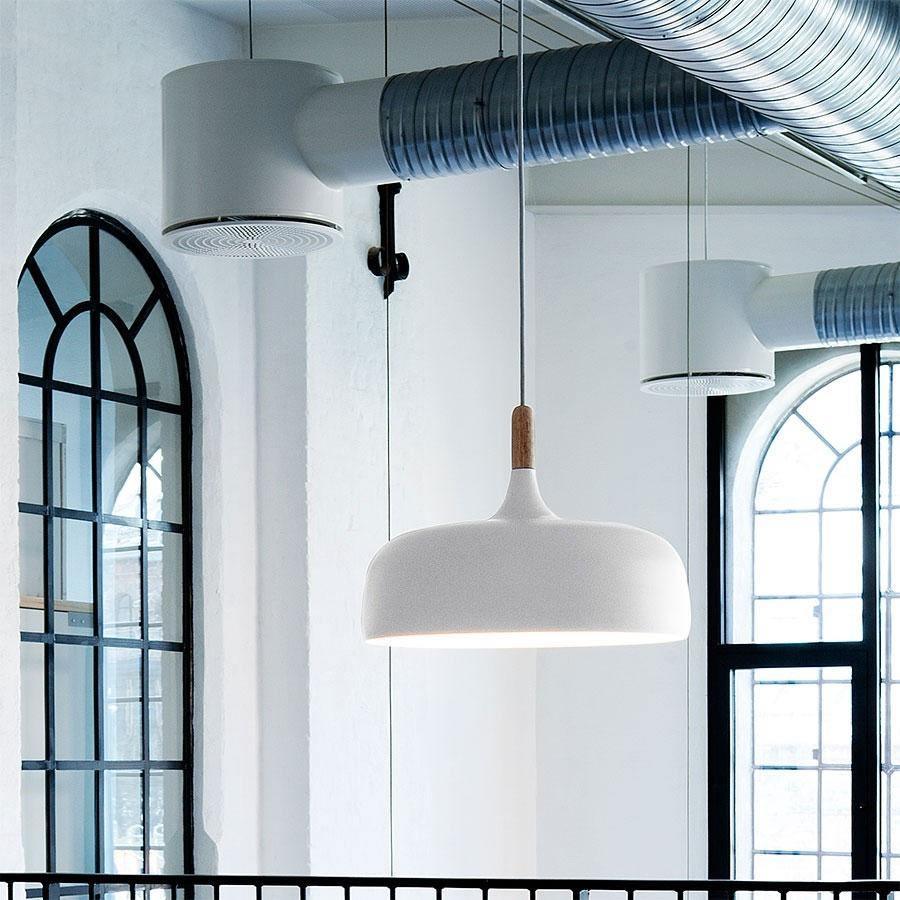Oak Aluminium Acorn Pendant Light Dome Shade Matte Wood Finish Nordic Dining Room Kitchen Home Decor - Stack & Clear 9