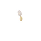 Organic Blush Pink Glass Wall Sconce With Gold Finish 0