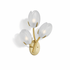 Organic Blush Pink Glass Wall Sconce With Gold Finish 12
