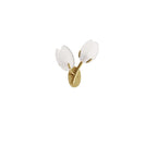 Organic Blush Pink Glass Wall Sconce With Gold Finish 13