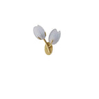 Organic Blush Pink Glass Wall Sconce With Gold Finish 14