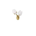 Organic Blush Pink Glass Wall Sconce With Gold Finish 15