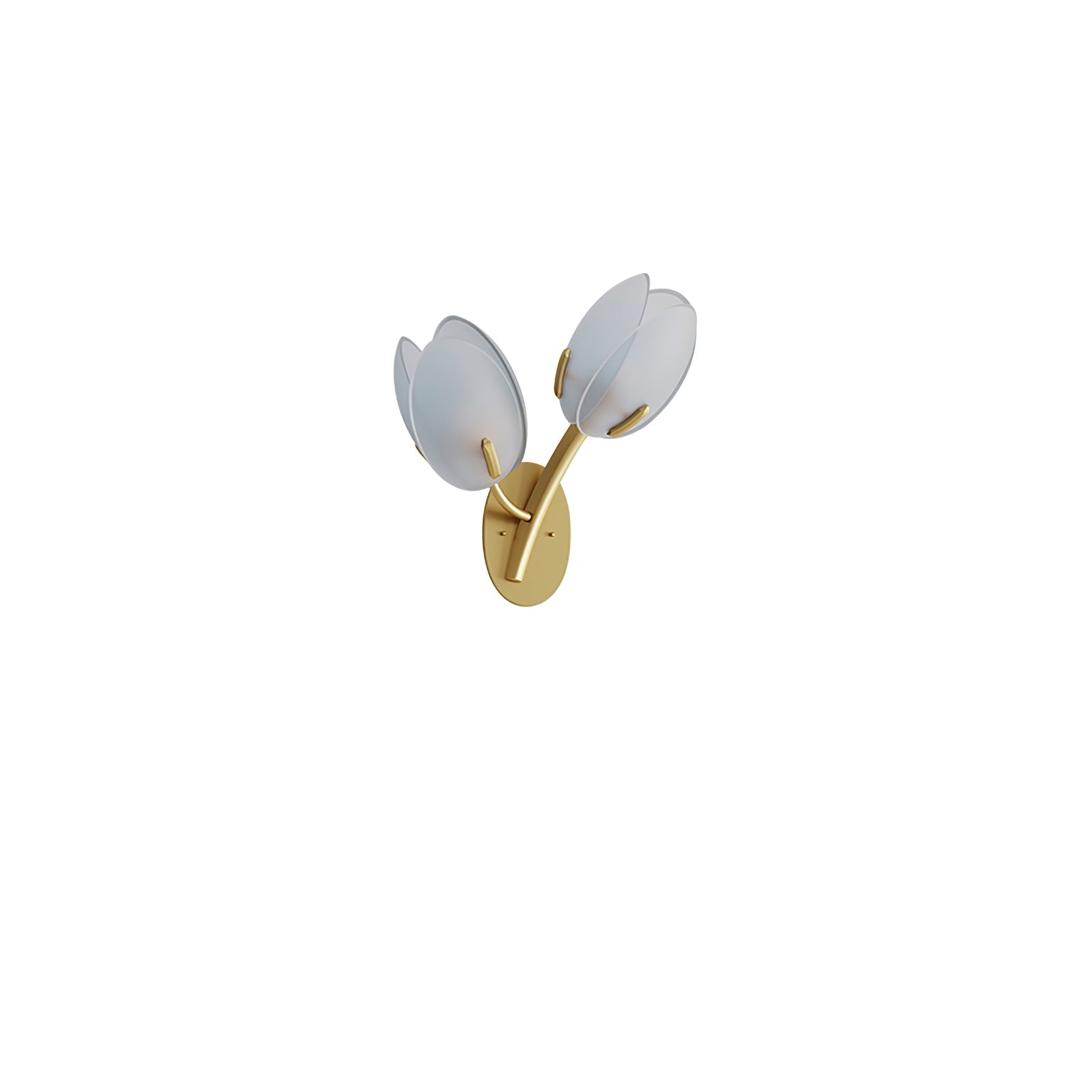 Organic Blush Pink Glass Wall Sconce With Gold Finish 18