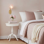 Organic Blush Pink Glass Wall Sconce With Gold Finish 4