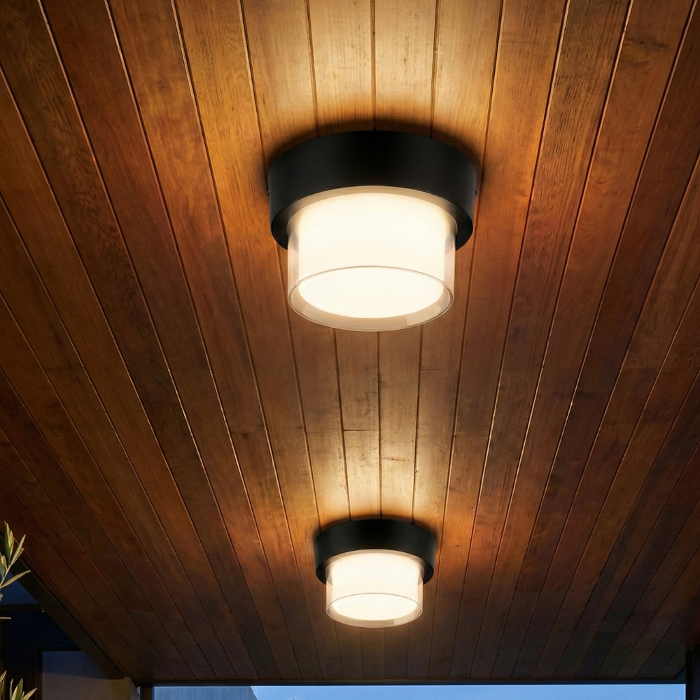 Outdoor Ceiling Light Fixture - Waterproof IP65 Exterior Ceiling Lamp for Porches and Gardens 17