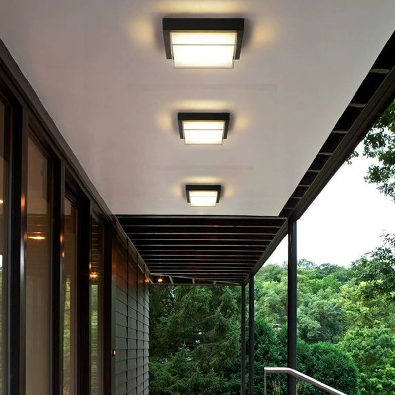 Outdoor Ceiling Light Fixture - Waterproof IP65 Exterior Ceiling Lamp for Porches and Gardens 5