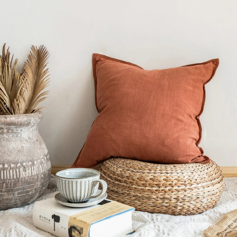 Outdoor Cushion Covers in Soft Ramie Cotton – Versatile Throw Pillowcases for Indoor and Outdoor Use, Available in 45x45cm, 50x50cm, 60x60cm, 80x80cm 0