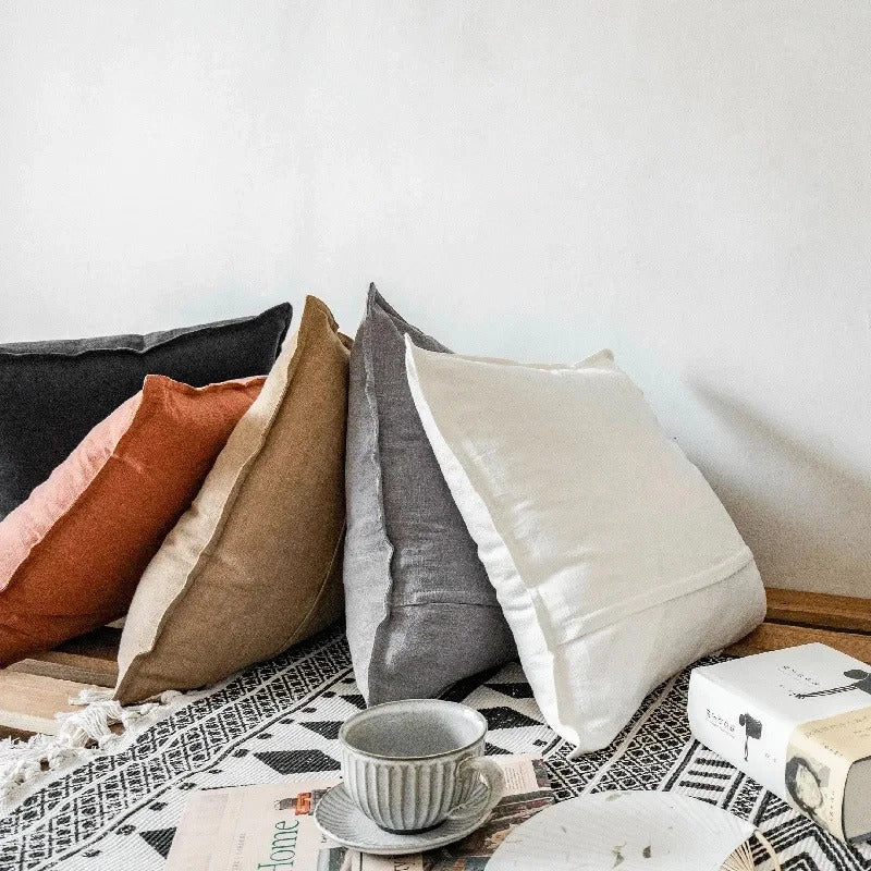 Outdoor Cushion Covers in Soft Ramie Cotton – Versatile Throw Pillowcases for Indoor and Outdoor Use, Available in 45x45cm, 50x50cm, 60x60cm, 80x80cm 1