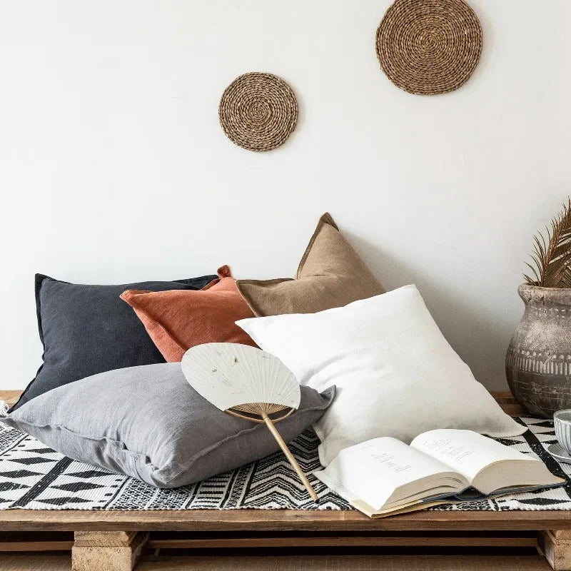 Outdoor Cushion Covers in Soft Ramie Cotton – Versatile Throw Pillowcases for Indoor and Outdoor Use, Available in 45x45cm, 50x50cm, 60x60cm, 80x80cm 2