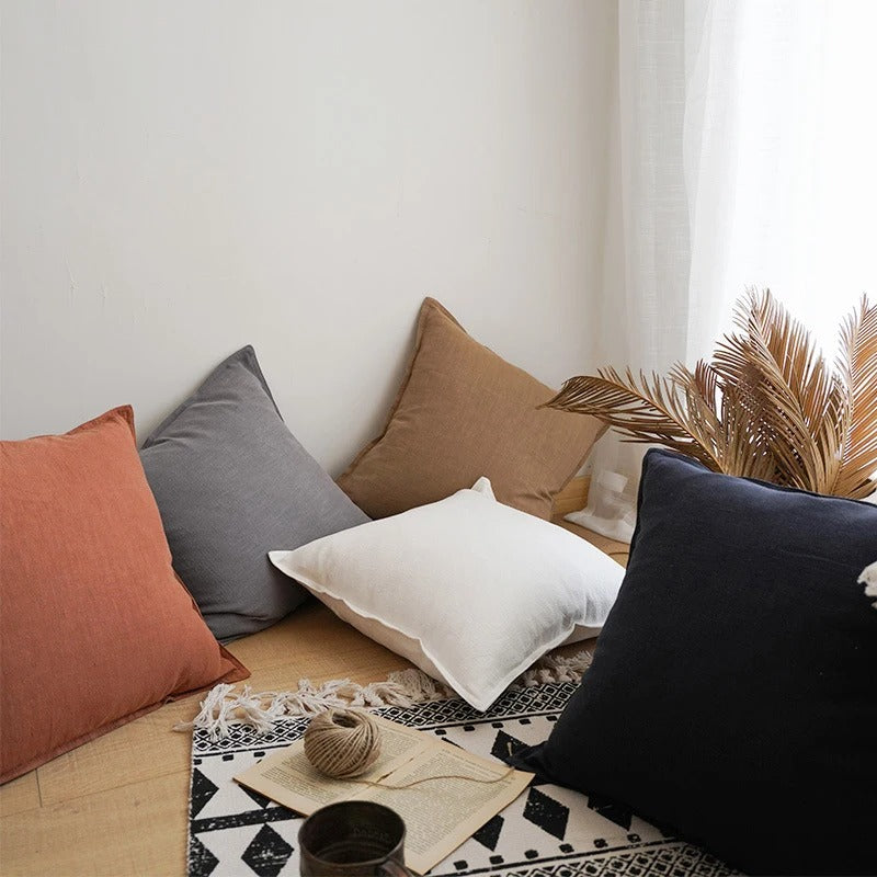 Outdoor Cushion Covers in Soft Ramie Cotton – Versatile Throw Pillowcases for Indoor and Outdoor Use, Available in 45x45cm, 50x50cm, 60x60cm, 80x80cm 3
