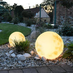 Outdoor Garden Lamp Moon Shape LED USB Rechargeable — 40cm Weather Resistant 0