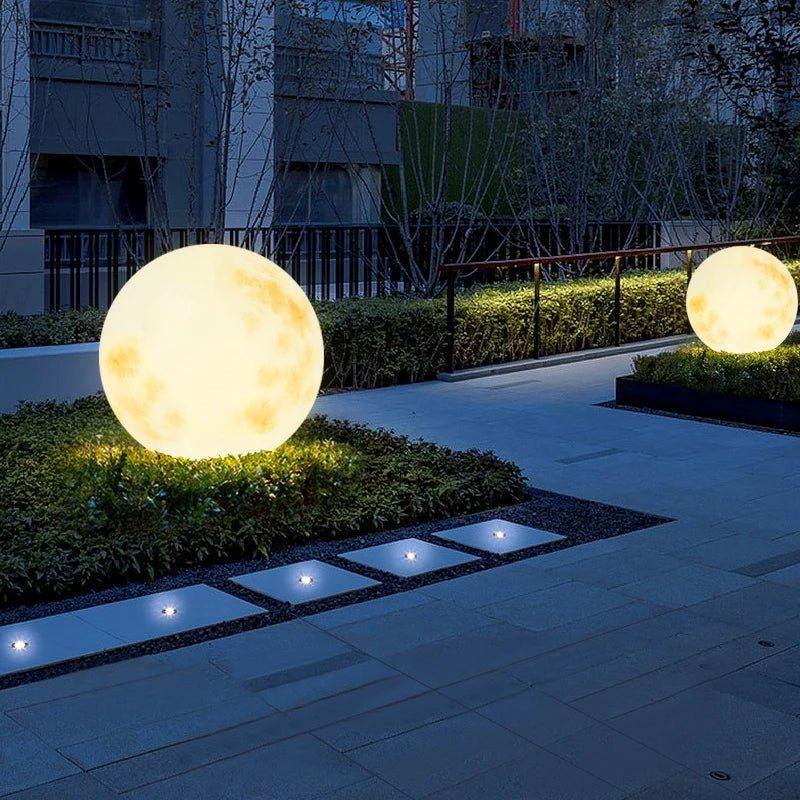 Outdoor Garden Lamp Moon Shape LED USB Rechargeable — 40cm Weather Resistant 2