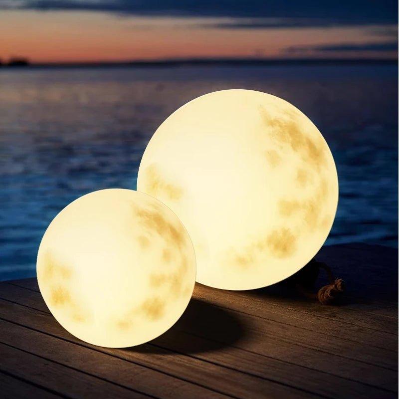 Outdoor Garden Lamp Moon Shape LED USB Rechargeable — 40cm Weather Resistant 5