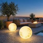 Outdoor Garden Lamp Moon Shape LED USB Rechargeable — 40cm Weather Resistant 7