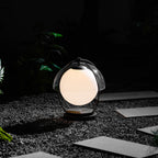 Outdoor Globe Table Lamp Black Metal Frame LED Waterproof IP65 Patio Garden Home Decor - Stack & Clear 1