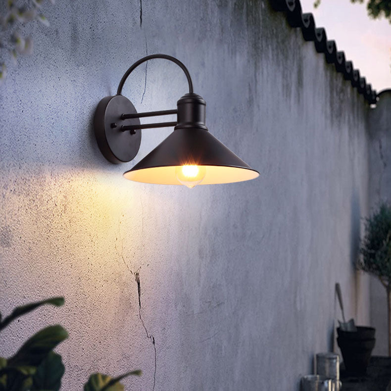 Outdoor Industrial Wall Sconce Lamp – Waterproof Antique Iron 1-Light Fixture for Patios and Outdoor Spaces 2