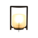 Outdoor Solar-Powered Table Lamp – Eco-Friendly Stainless Steel and Glass Design for Patios and Gardens 0