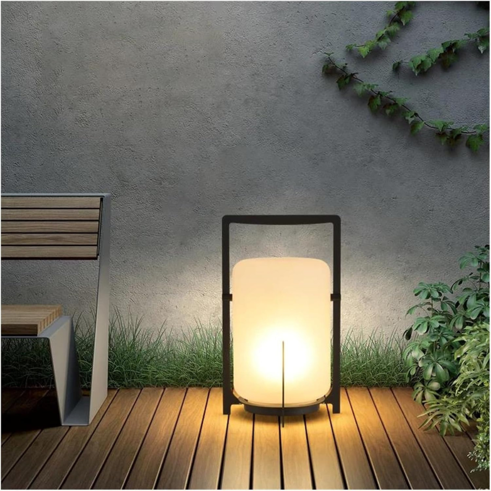Outdoor Solar-Powered Table Lamp – Eco-Friendly Stainless Steel and Glass Design for Patios and Gardens 6
