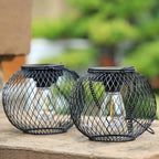Outdoor Solar Lantern Dusk Sensor Automatic — Garden Patio Round 4