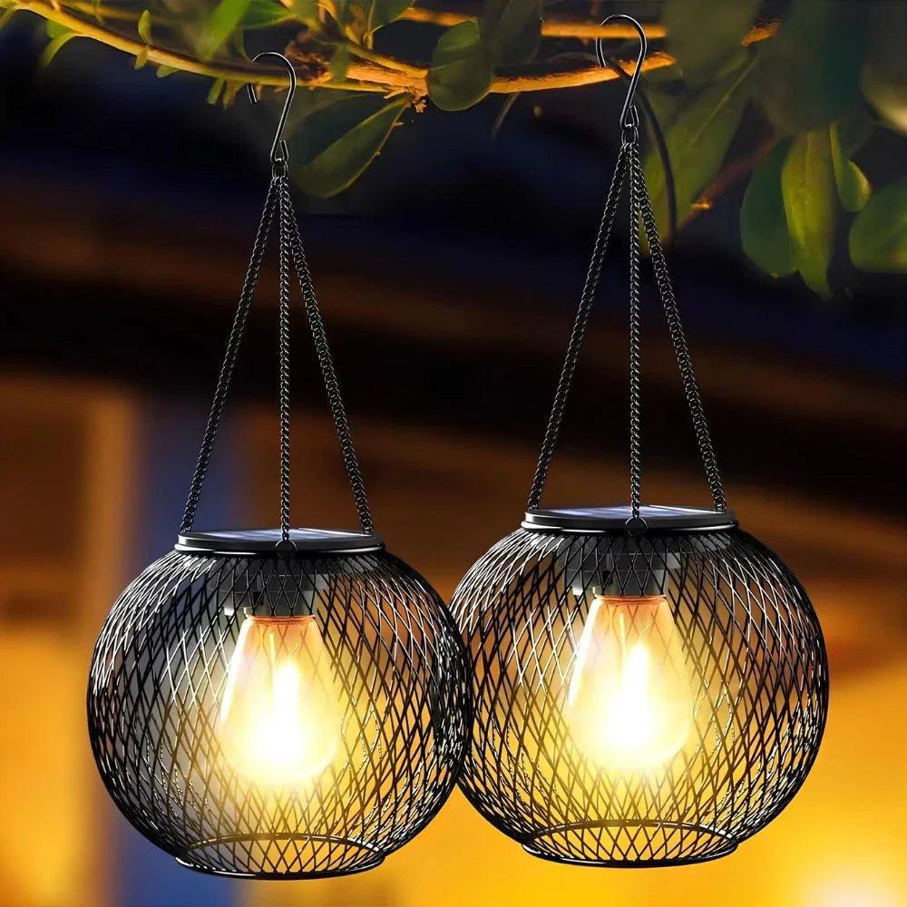 Outdoor Solar Lantern Dusk Sensor Automatic — Garden Patio Round 5