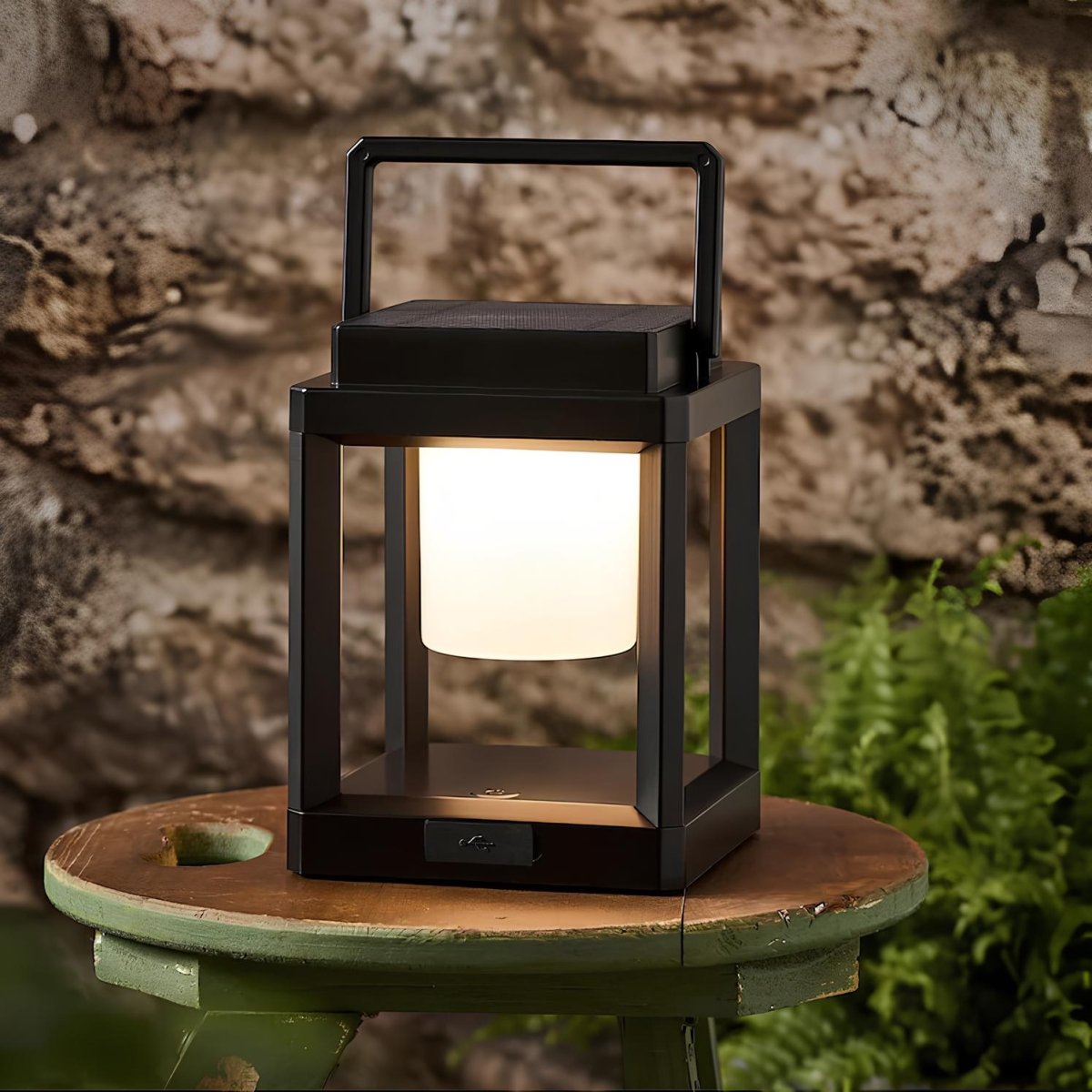 Outdoor Solar Lantern with Adjustable Brightness – Solar Powered Garden Light for Camping and Patio, IP44 Waterproof 0