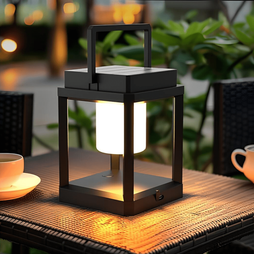 Outdoor Solar Lantern with Adjustable Brightness – Solar Powered Garden Light for Camping and Patio, IP44 Waterproof 1