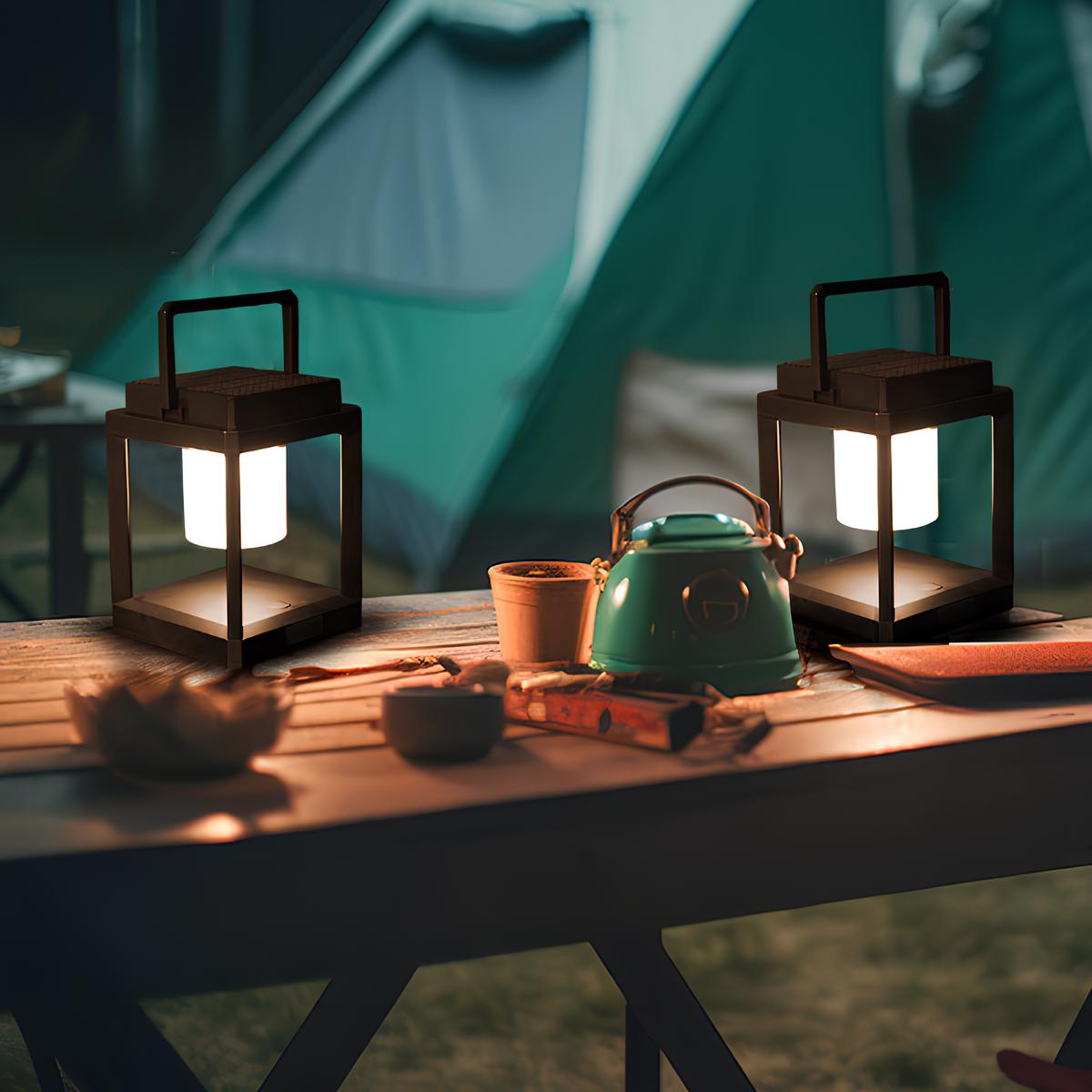 Outdoor Solar Lantern with Adjustable Brightness – Solar Powered Garden Light for Camping and Patio, IP44 Waterproof 5