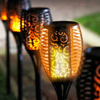 Outdoor Solar Lanterns - 2-Pack Solar Powered Lanterns with Flickering Flame Effect for Garden and Patio Decor 1