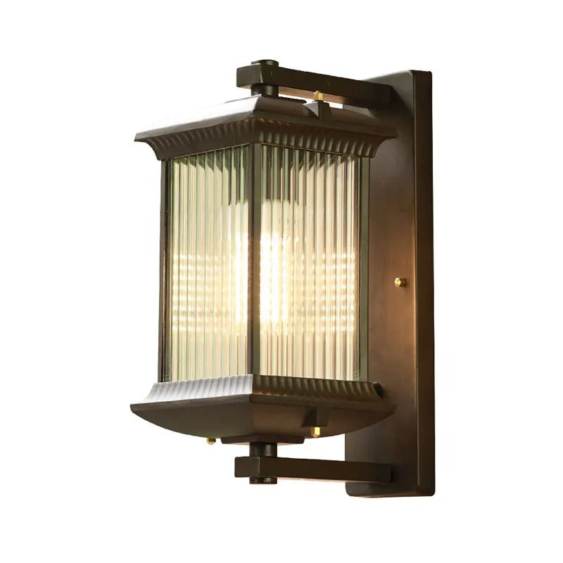 Outdoor Wall Lamp with Durable Aluminum Frame and Waterproof IP54 Rating - Brown 5