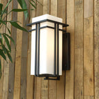 Outdoor Wall Light IP65 Waterproof Retro Industrial — Iron Glass 39cm 1