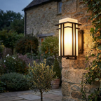 Outdoor Wall Light IP65 Waterproof Retro Industrial — Iron Glass 39cm 15