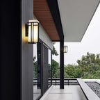 Outdoor Wall Light IP65 Waterproof Retro Industrial — Iron Glass 39cm 4