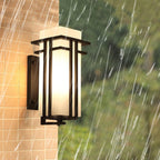 Outdoor Wall Light IP65 Waterproof Retro Industrial — Iron Glass 39cm 5