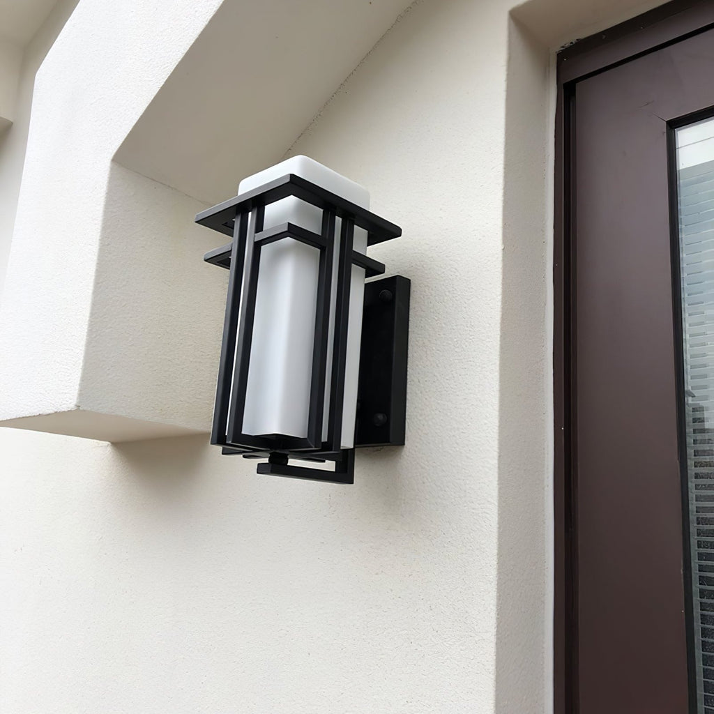 Outdoor Wall Light IP65 Waterproof Retro Industrial — Iron Glass 39cm 6