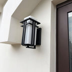 Outdoor Wall Light IP65 Waterproof Retro Industrial — Iron Glass 39cm 6