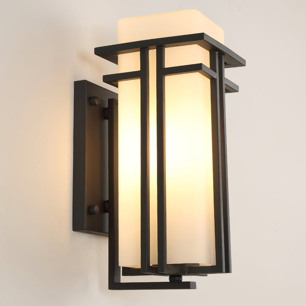 Outdoor Wall Light IP65 Waterproof Retro Industrial — Iron Glass 39cm 8