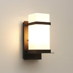 Outdoor Wall Light with Metal Frame and Glass Shade - IP65 Waterproof 0