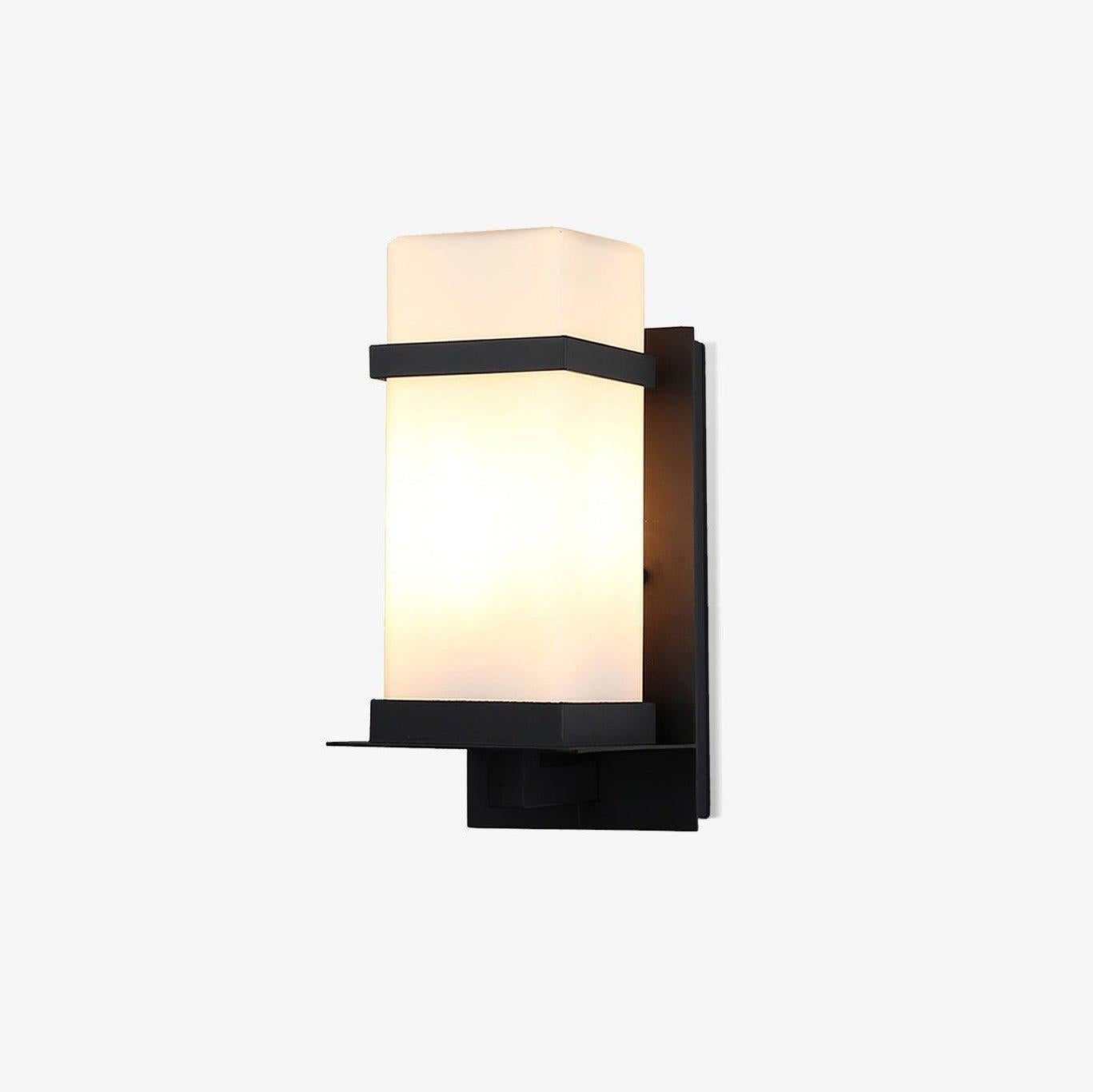 Outdoor Wall Light with Metal Frame and Glass Shade - IP65 Waterproof 1