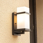 Outdoor Wall Light with Metal Frame and Glass Shade - IP65 Waterproof 2