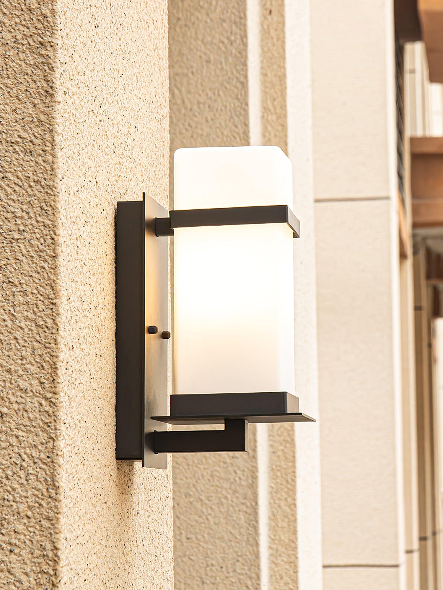 Outdoor Wall Light with Metal Frame and Glass Shade - IP65 Waterproof 6