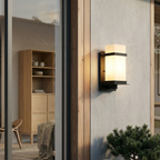 Outdoor Wall Light with Metal Frame and Glass Shade - IP65 Waterproof 99