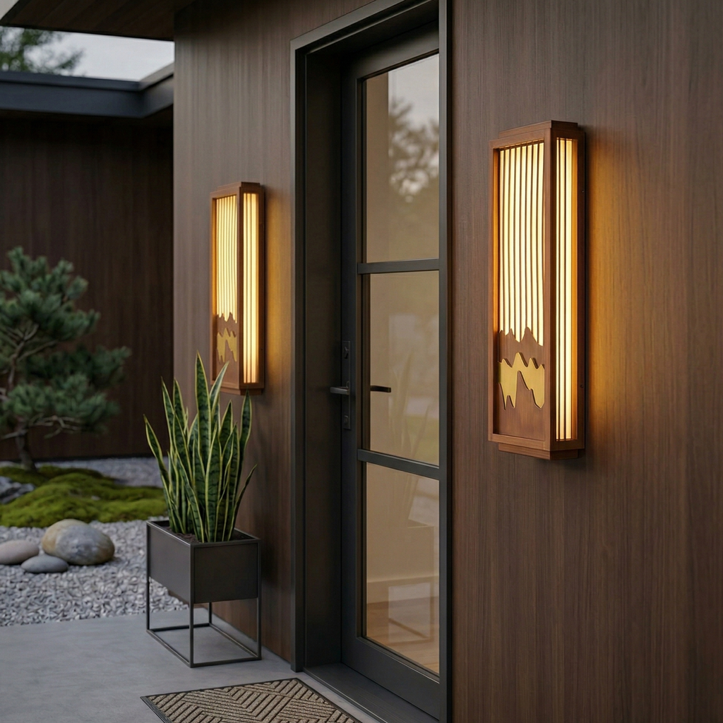 Outdoor Wall Light with Weather-Resistant Design and Integrated LED 99