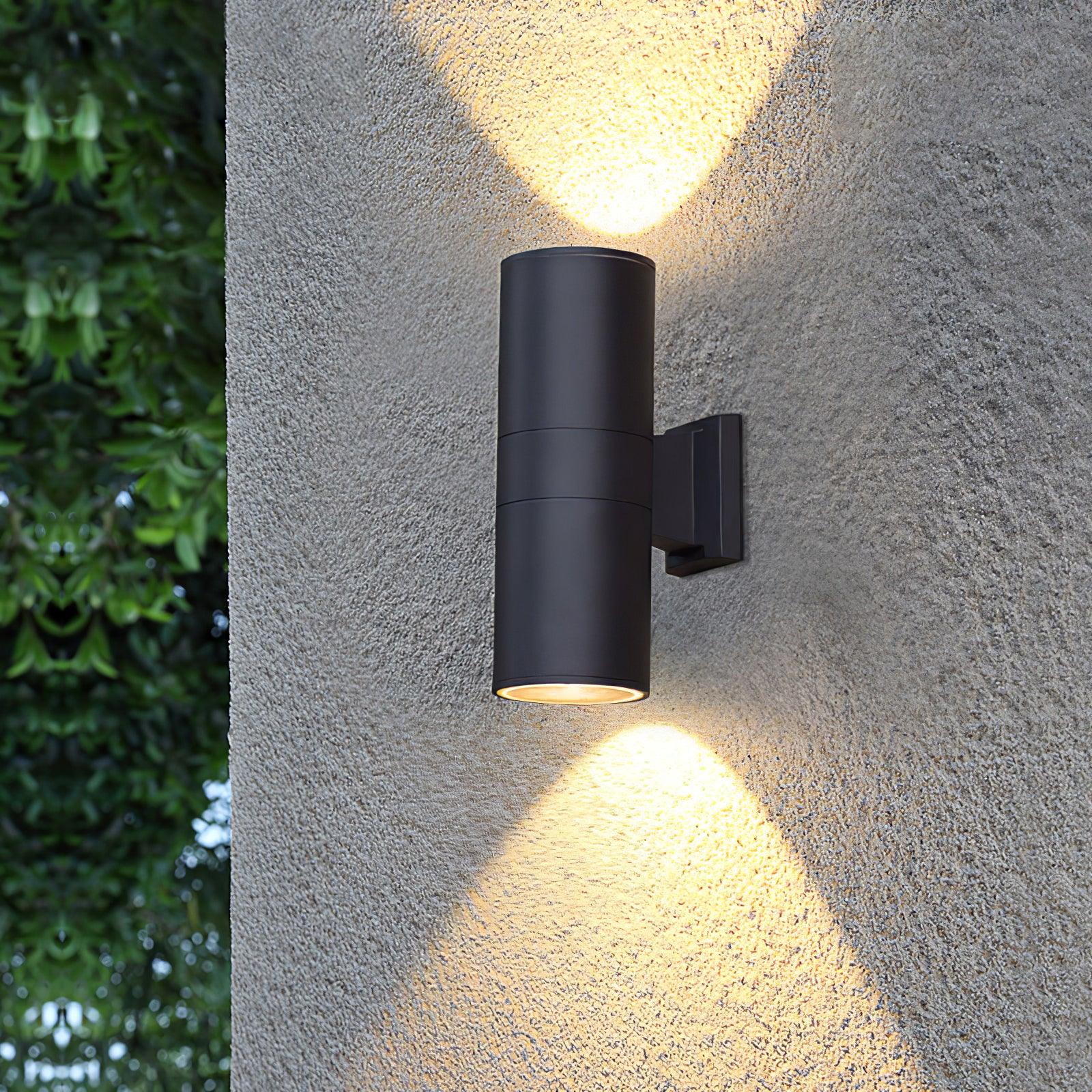 Outdoor Wall Sconce Up Down LED Cylinder Waterproof IP44 Patio Garden Home Decor - Stack & Clear 2
