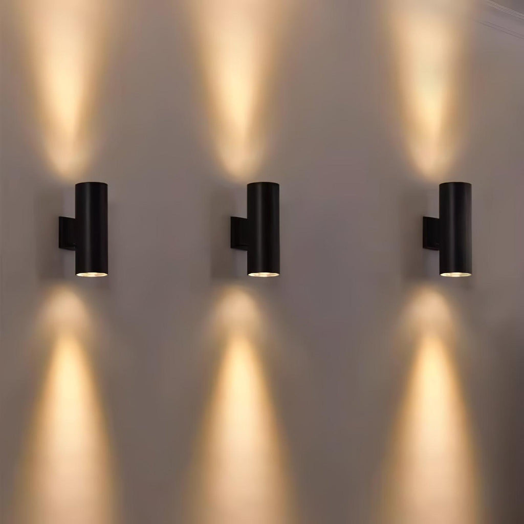 Outdoor Wall Sconce Up Down LED Cylinder Waterproof IP44 Patio Garden Home Decor - Stack & Clear 4