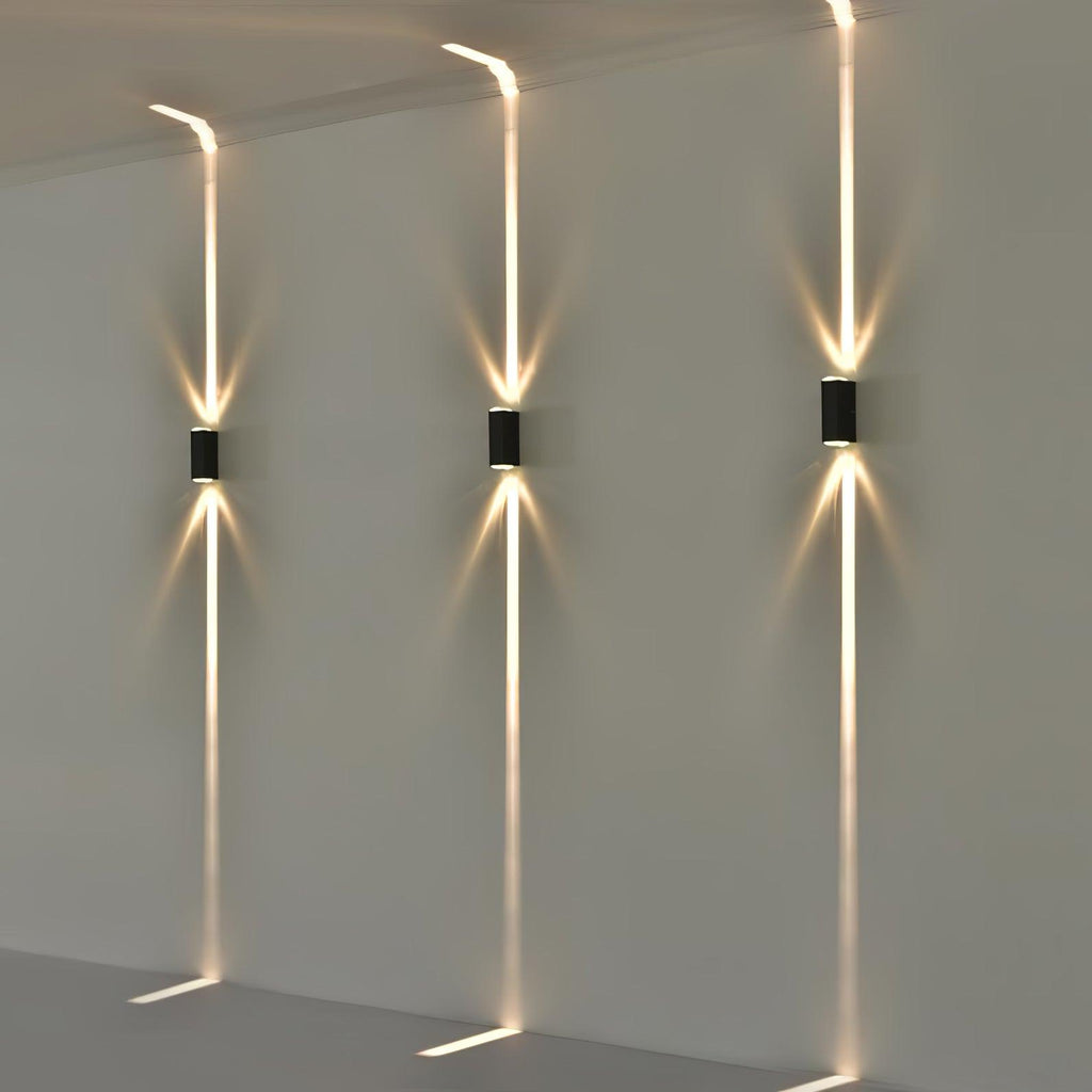 Outdoor Wall Sconce Up Down LED Cylinder Waterproof IP44 Patio Garden Home Decor - Stack & Clear 5